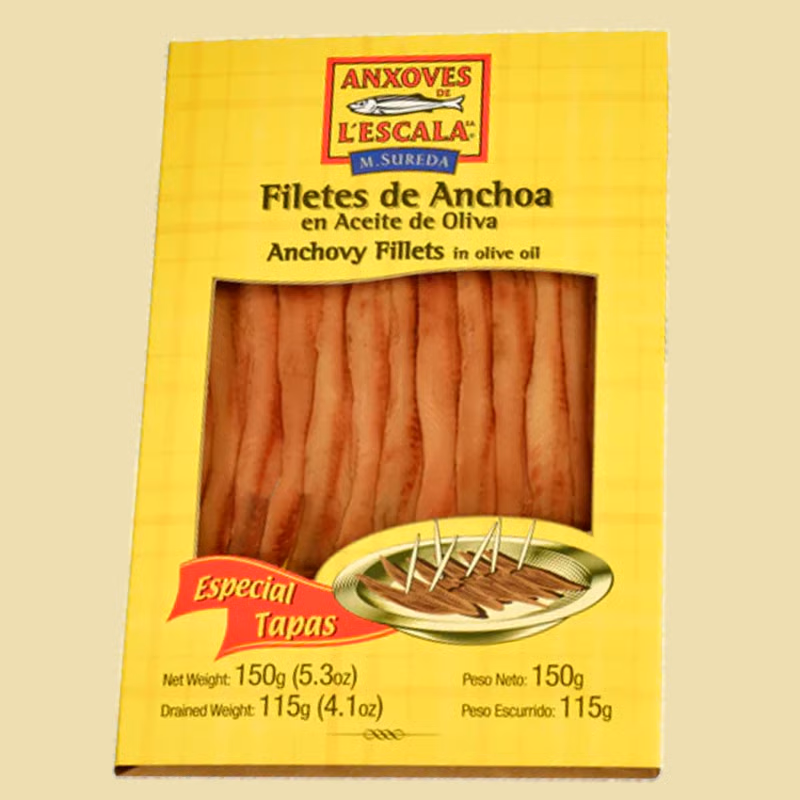 Anxoves de L'escala anchovy fillet tray